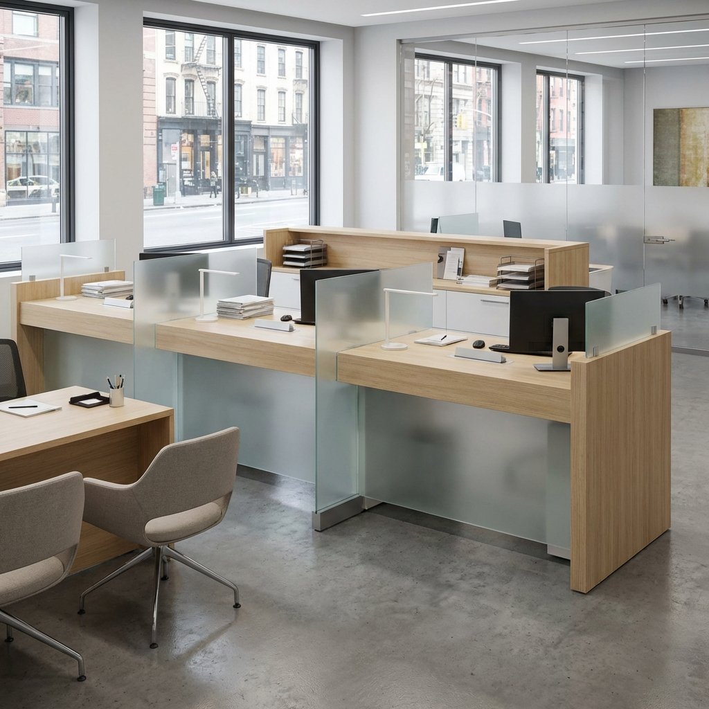 Modern banka gişe bankosu tasarımı