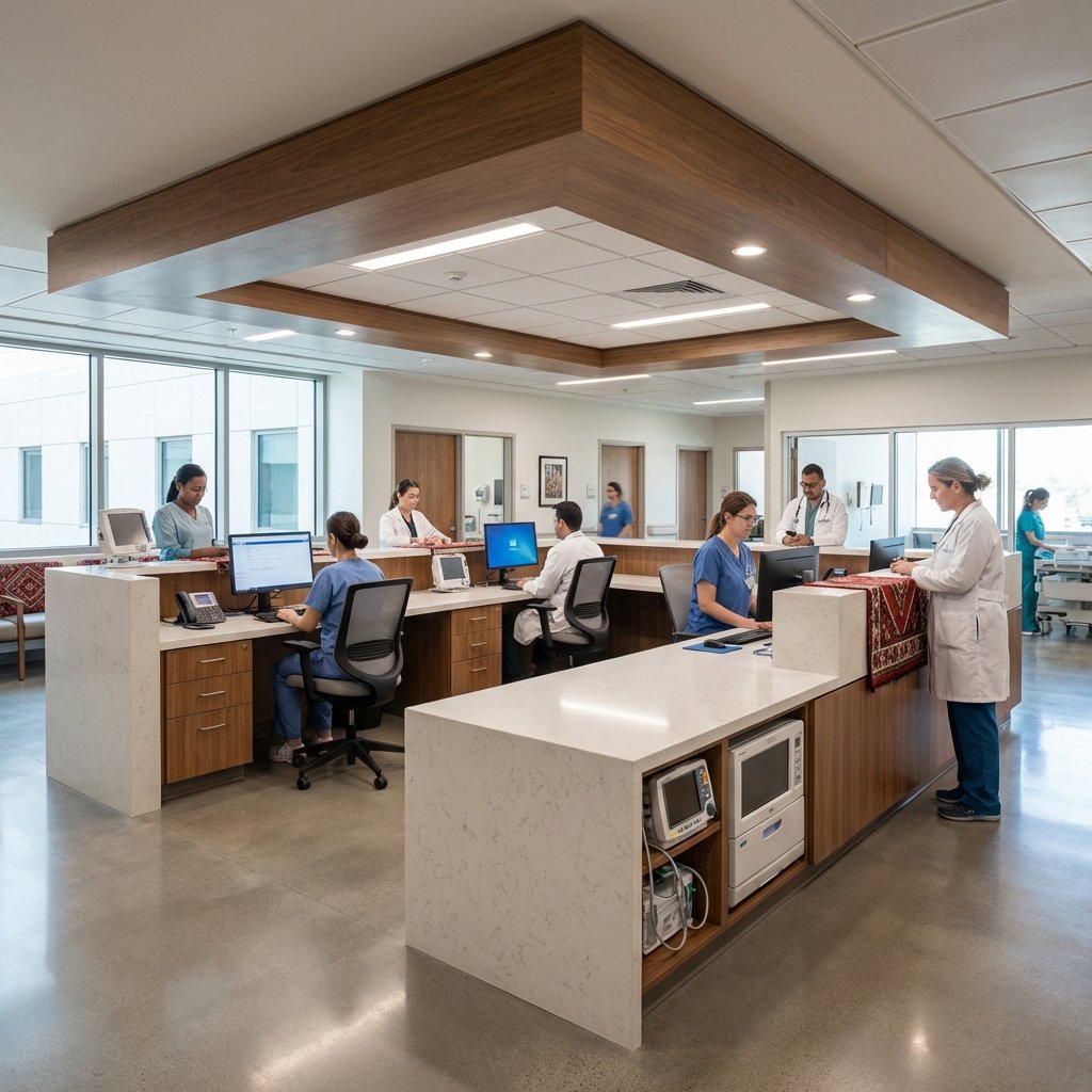 Modern hemşire istasyonu tasarımı