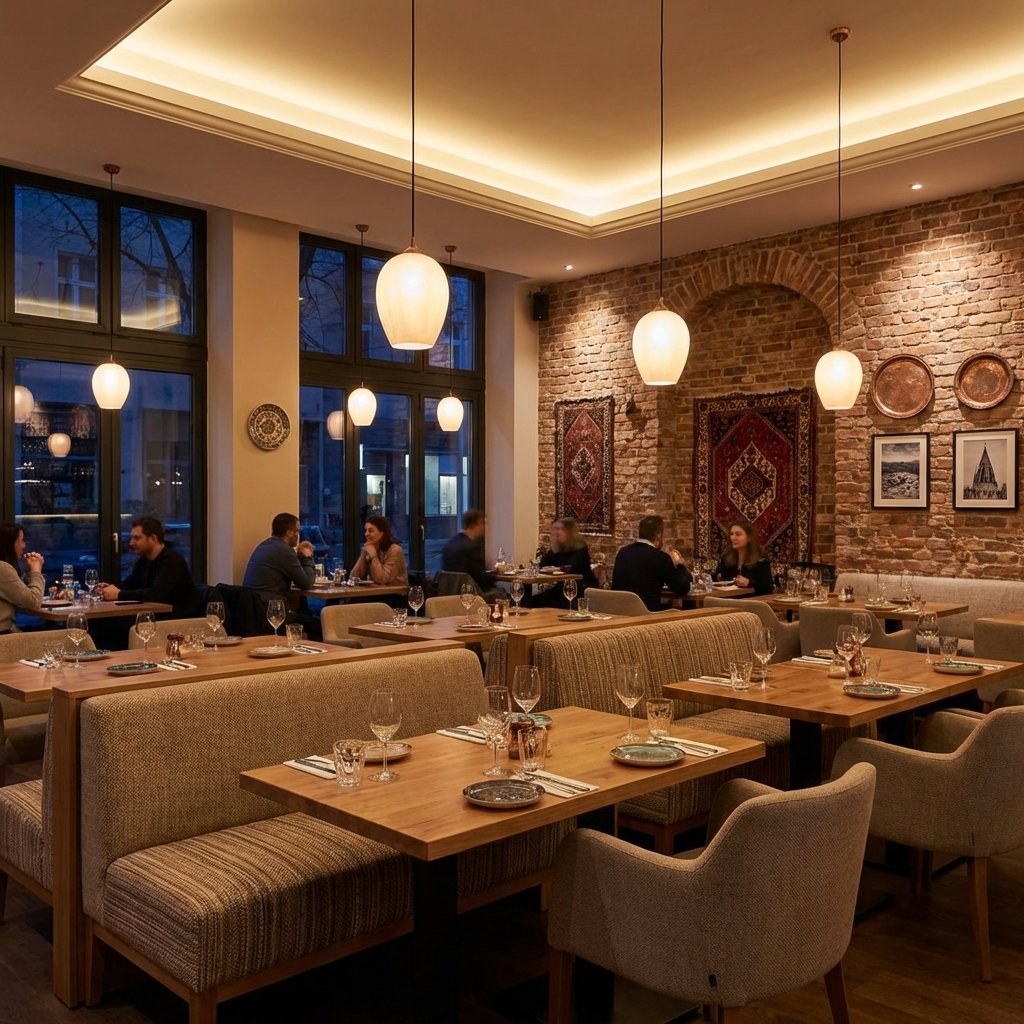 Modern restoran masa düzeni